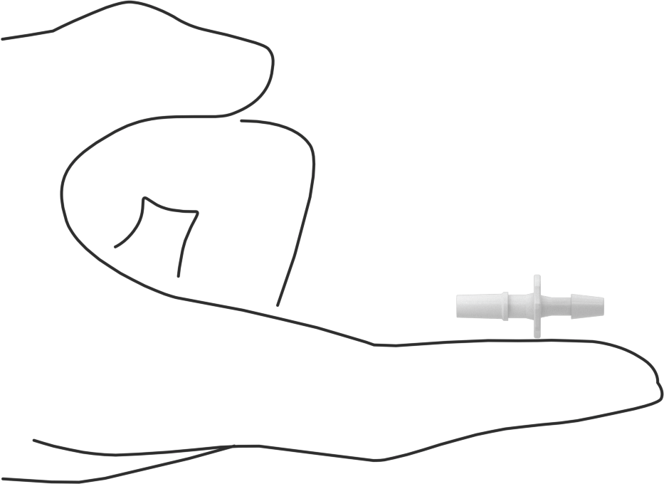 Luer Lock Boru Bağlantısı, Fişler, Naylon, 1/8" Dikenli Boru İç Çapı için, Beyaz
