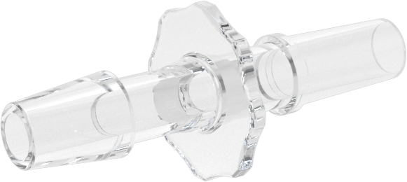 Luer Lock Boru Bağlantısı, Fişler, Poliolefin, 5/32" Dikenli Boru İç Çapı için, Şeffaf