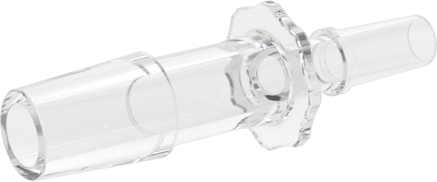 Luer Lock Boru Bağlantısı, Fişler, Poliolefin, 1/4" Dikenli Boru İç Çapı için, Şeffaf