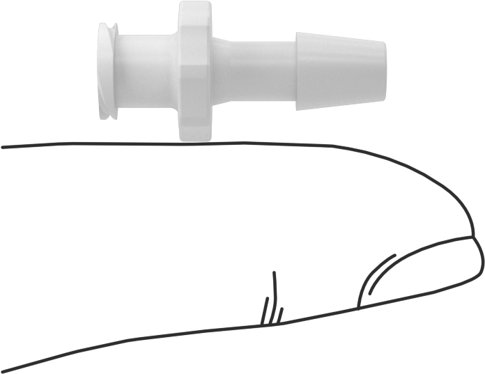 Luer Lock Boru Bağlantısı, Soketler, Naylon, 3/16" Dikenli Boru İç Çapı için