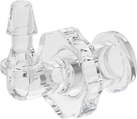 Luer Lock Boru Bağlantısı, 90 Derece Soketler, Poliolefin, 3/32" Dikenli Boru İç Çapı için