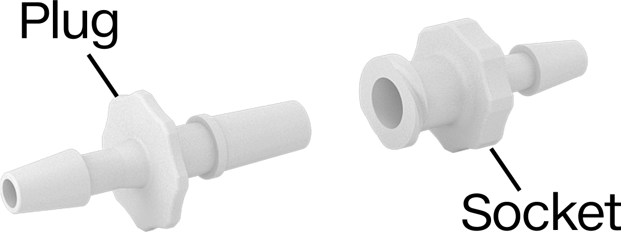 Luer Lock Boru Bağlantısı, Fişler, Naylon, 1/16" Dikenli Boru İç Çapı için