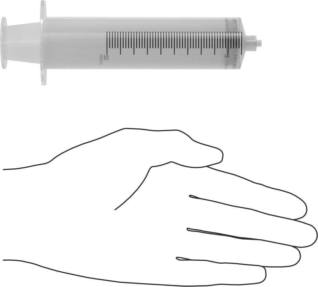 Plastik Şırınga, Luer Lock Bağlantılı, Şeffaf, 50 ml Kapasite