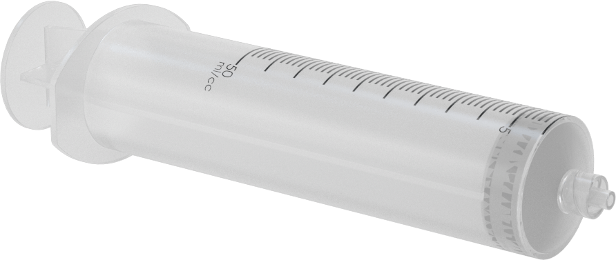 Plastik Şırınga, Luer Lock Bağlantılı, Şeffaf, 50 ml Kapasite