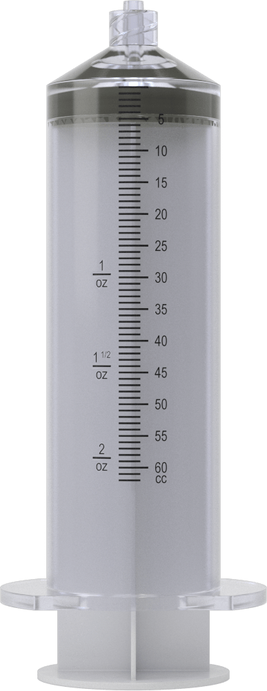 Plastik Şırınga, Luer Lock Bağlantılı, Şeffaf, 60 ml Kapasite