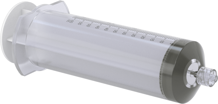 Plastik Şırınga, Luer Lock Bağlantılı, Şeffaf, 60 ml Kapasite