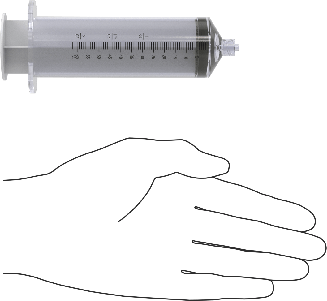 Plastik Şırınga, Luer Lock Bağlantılı, Şeffaf, 60 ml Kapasite