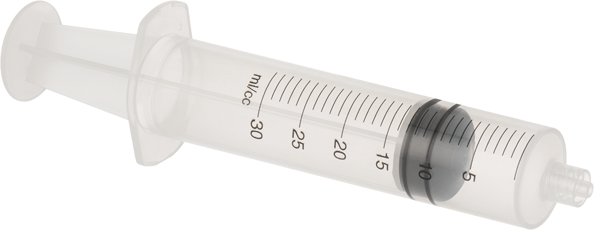 Plastik Şırınga, Luer Lock Bağlantılı, Şeffaf, 30 ml Kapasite