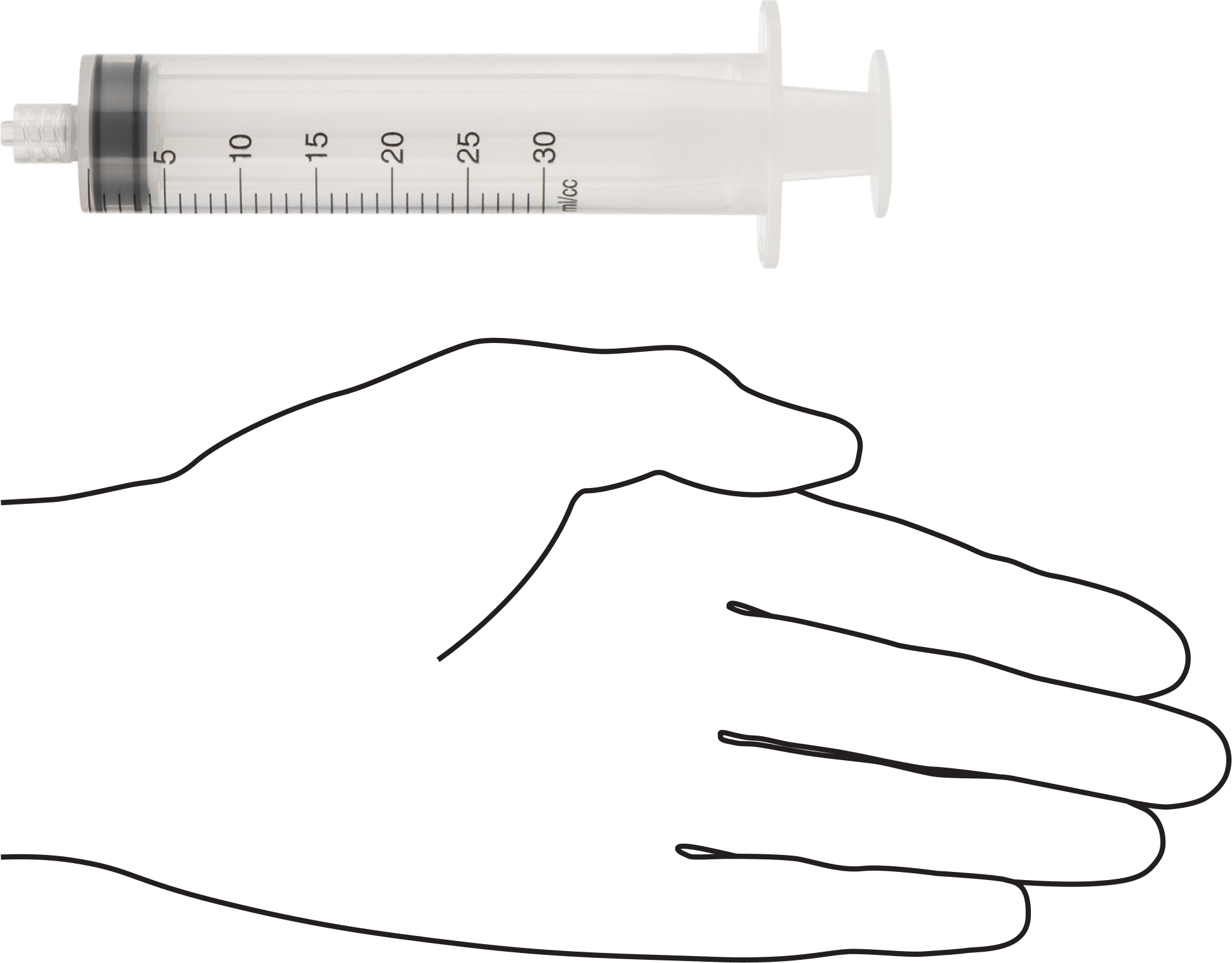 Plastik Şırınga, Luer Lock Bağlantılı, Şeffaf, 30 ml Kapasite