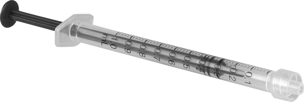 Plastik Şırınga, Luer Lock Bağlantılı, Şeffaf, 1 ml Kapasite