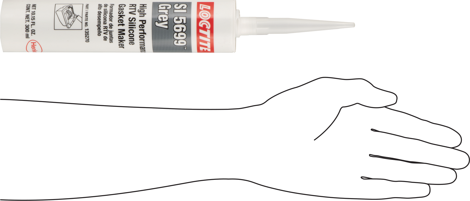 Sert Yağa Dayanıklı Conta Yapıcı, Loctite® 5699, 10,1 FL. oz. Kartuş