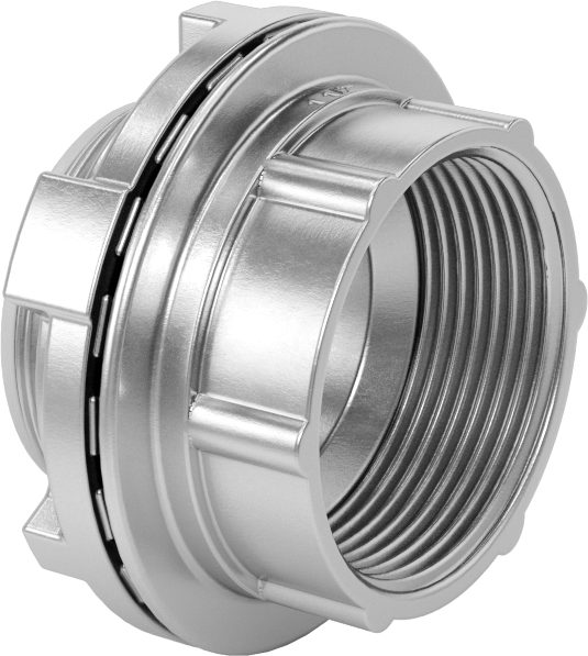 Orta ve Kalın Cidarlı Çelik Kanal için 1-1/2 NPT Dişi x 1-1/2 NPSM Erkek Düz