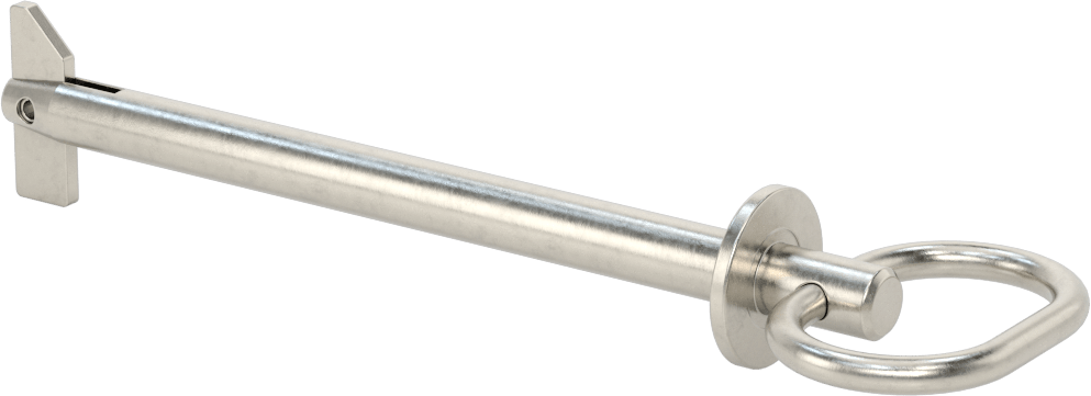 Toggle'lı Çatal Pimi, Döngü Tutamak, 18-8 Paslanmaz Çelik, 1/2" Çap, 5-1/2" Kullanılabilir Uzunluk
