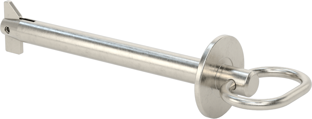 Toggle'lı Çatal Pimi, Döngü Tutamak, 18-8 Paslanmaz Çelik, 5/8" Çap, 5-1/2" Kullanılabilir Uzunluk
