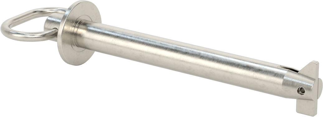Toggle'lı Çatal Pimi, Döngü Tutamak, 18-8 Paslanmaz Çelik, 3/4 inç Çap, 6" Kullanılabilir Uzunluk