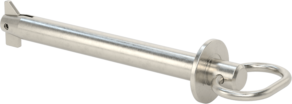 Toggle'lı Çatal Pimi, Döngü Tutamak, 18-8 Paslanmaz Çelik, 3/4 inç Çap, 6" Kullanılabilir Uzunluk