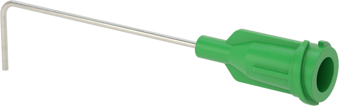 Luer Lock Bağlantılı Paslanmaz Çelik Şırınga İğneleri, 90 Derece Açı, 21 Gauge, 1-1/2" Uzunlukta İğne