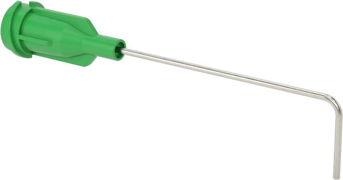 Luer Lock Bağlantılı Paslanmaz Çelik Şırınga İğneleri, 90 Derece Açı, 21 Gauge, 1-1/2" Uzunlukta İğne