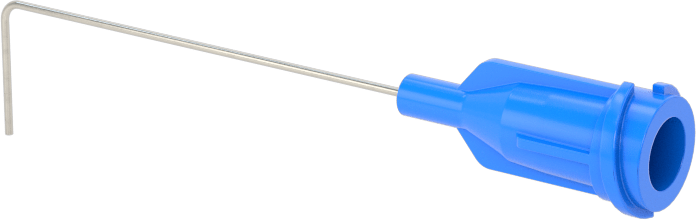 Luer Lock Bağlantılı Paslanmaz Çelik Şırınga İğneleri, 90 Derece Açı, 25 Gauge, 1-1/2" Uzunlukta İğne