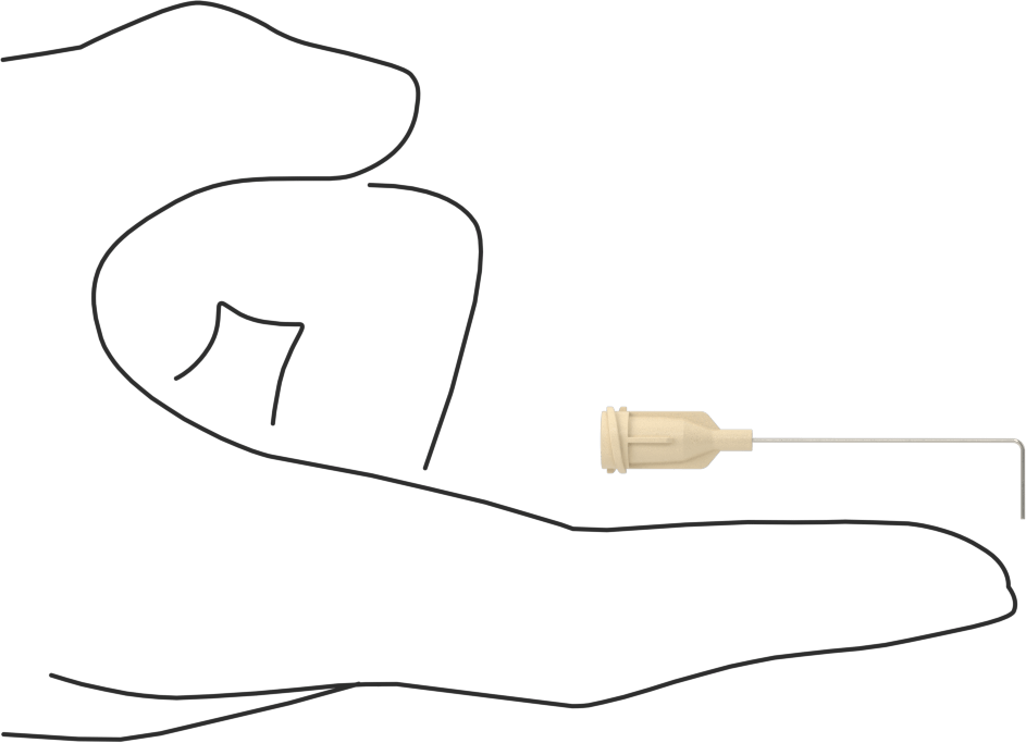 Luer Lock Bağlantılı Paslanmaz Çelik Şırınga İğneleri, 90 Derece Açı, 26 Gauge, 1-1/2" Uzunlukta İğne