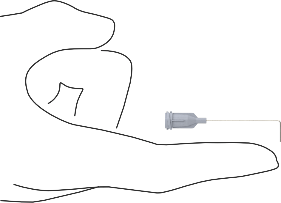 Luer Lock Bağlantılı Paslanmaz Çelik Şırınga İğneleri, 90 Derece Açı, 27 Gauge, 1-1/2" Uzunlukta İğne