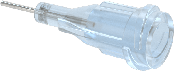 Luer Lock Bağlantılı Paslanmaz Çelik Şırınga İğneleri, 1/4" İğne Uzunluğu, Küt Uçlu Düz, 22 Gauge