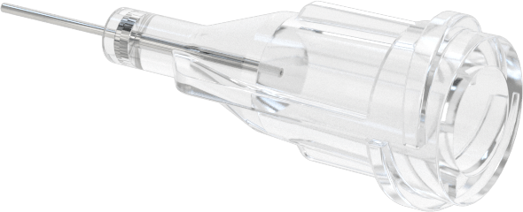 Luer Lock Bağlantılı Paslanmaz Çelik Şırınga İğneleri, 1/4" İğne Uzunluğu, Küt Uçlu Düz, 27 Gauge
