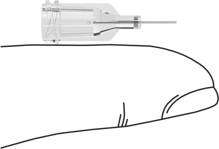 Luer Lock Bağlantılı Paslanmaz Çelik Şırınga İğneleri, 1/4" İğne Uzunluğu, Küt Uçlu Düz, 27 Gauge