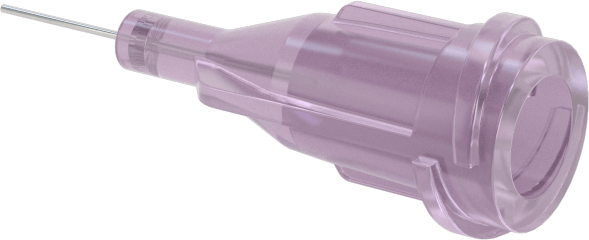 Luer Lock Bağlantılı Paslanmaz Çelik Şırınga İğneleri, 1/4" İğne Uzunluğu, Küt Uçlu Düz, 30 Gauge