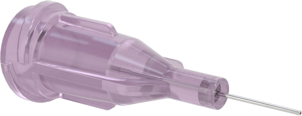 Luer Lock Bağlantılı Paslanmaz Çelik Şırınga İğneleri, 1/4" İğne Uzunluğu, Küt Uçlu Düz, 30 Gauge