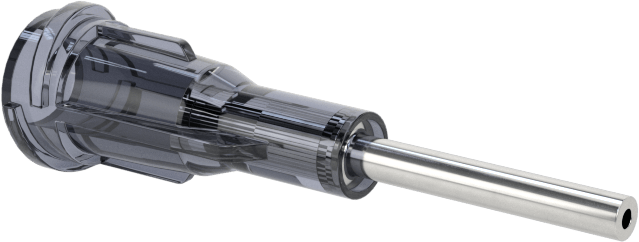 Luer Lock Bağlantılı Paslanmaz Çelik Şırınga İğneleri, PTFE Kaplı, 1/2" İğne Uzunluğu, 18 Gauge