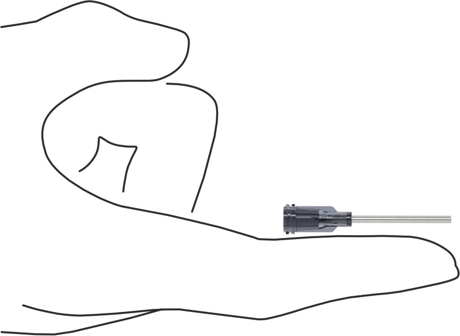 Luer Lock Bağlantılı Paslanmaz Çelik Şırınga İğneleri, PTFE Kaplı, 1" İğne Uzunluğu, 18 Gauge