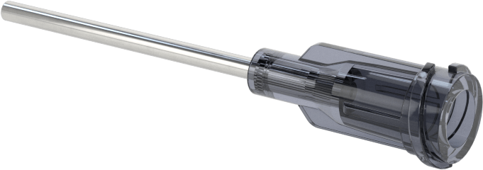 Luer Lock Bağlantılı Paslanmaz Çelik Şırınga İğneleri, PTFE Kaplı, 1" İğne Uzunluğu, 21 Gauge