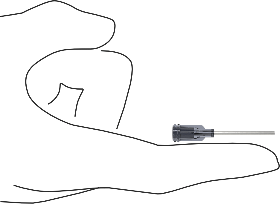Luer Lock Bağlantılı Paslanmaz Çelik Şırınga İğneleri, PTFE Kaplı, 1" İğne Uzunluğu, 21 Gauge
