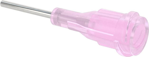 Luer Lock Bağlantılı Paslanmaz Çelik Şırınga İğneleri, PTFE Kaplı, 1/2" İğne Uzunluğu, 25 Gauge