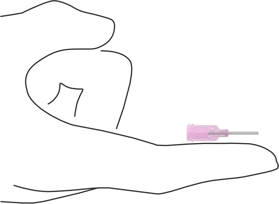 Luer Lock Bağlantılı Paslanmaz Çelik Şırınga İğneleri, PTFE Kaplı, 1/2" İğne Uzunluğu, 25 Gauge