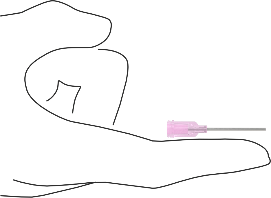 Luer Lock Bağlantılı Paslanmaz Çelik Şırınga İğneleri, PTFE Kaplı, 1" İğne Uzunluğu, 25 Gauge