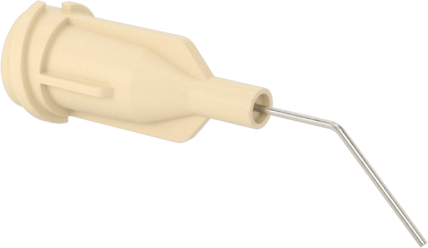 Luer Lock Bağlantılı Paslanmaz Çelik Şırınga İğneleri, 45 Derece Açı, 26 Gauge, 1/2" Uzunlukta İğne
