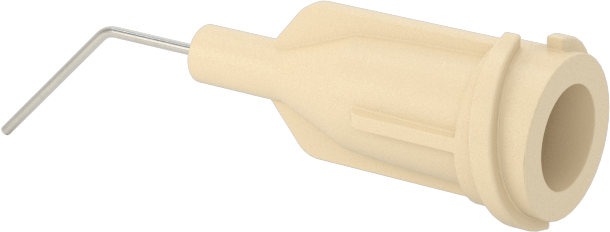 Luer Lock Bağlantılı Paslanmaz Çelik Şırınga İğneleri, 45 Derece Açı, 26 Gauge, 1/2" Uzunlukta İğne