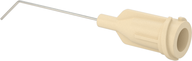 Luer Lock Bağlantılı Paslanmaz Çelik Şırınga İğneleri, 45 Derece Açı, 26 Gauge, 1" Uzunlukta İğne