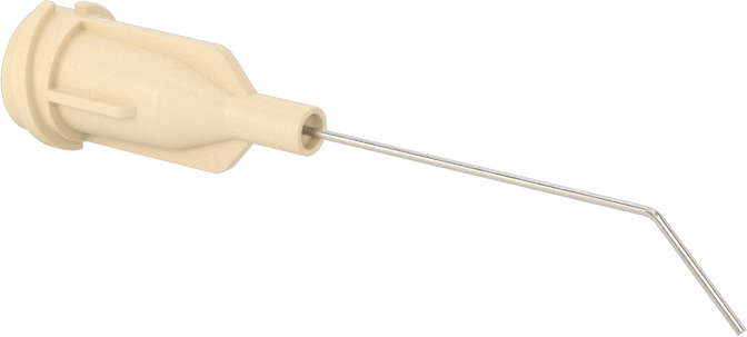 Luer Lock Bağlantılı Paslanmaz Çelik Şırınga İğneleri, 45 Derece Açı, 26 Gauge, 1" Uzunlukta İğne