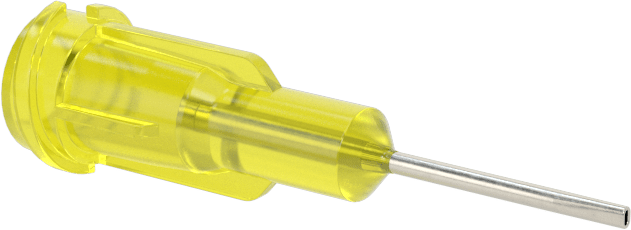Luer Lock Bağlantılı Paslanmaz Çelik Şırınga İğneleri, 1/2" İğne Uzunluğu, Küt Oval Uçlu Düz, 20 Gauge