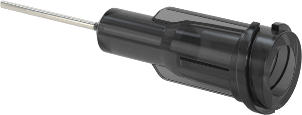 Luer Lock Bağlantılı Paslanmaz Çelik Şırınga İğneleri, 1/2" İğne Uzunluğu, Küt Oval Uçlu Düz, 22 Gauge