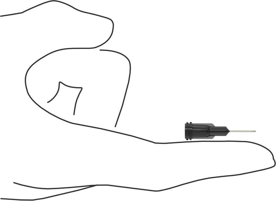 Luer Lock Bağlantılı Paslanmaz Çelik Şırınga İğneleri, 1/2" İğne Uzunluğu, Küt Oval Uçlu Düz, 22 Gauge