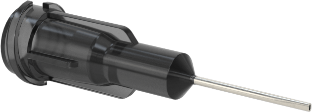 Luer Lock Bağlantılı Paslanmaz Çelik Şırınga İğneleri, 1/2" İğne Uzunluğu, Küt Oval Uçlu Düz, 22 Gauge
