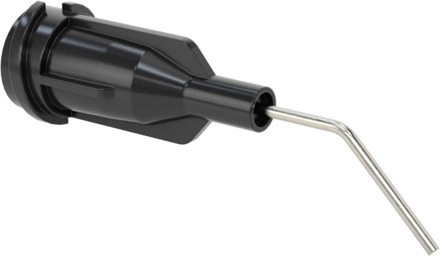 Luer Lock Bağlantılı Paslanmaz Çelik Şırınga İğneleri, 45 Derece Açı, 22 Gauge, 1/2" Uzunlukta İğne