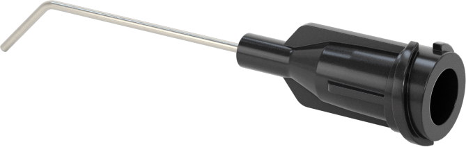 Luer Lock Bağlantılı Paslanmaz Çelik Şırınga İğneleri, 45 Derece Açı, 22 Gauge, 1" Uzunlukta İğne