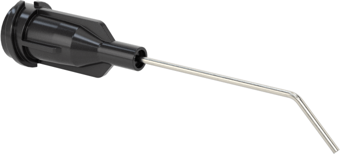 Luer Lock Bağlantılı Paslanmaz Çelik Şırınga İğneleri, 45 Derece Açı, 22 Gauge, 1" Uzunlukta İğne
