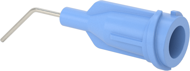 Luer Lock Bağlantılı Paslanmaz Çelik Şırınga İğneleri, 45 Derece Açı, 23 Gauge, 1/2" Uzunlukta İğne