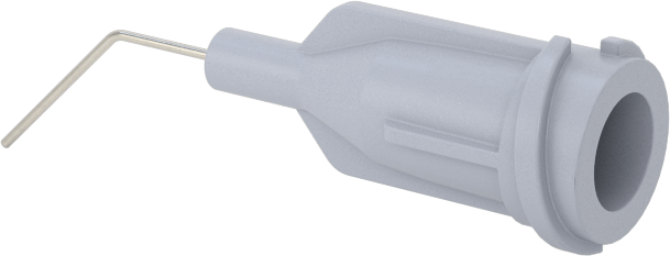 Luer Lock Bağlantılı Paslanmaz Çelik Şırınga İğneleri, 45 Derece Açı, 27 Gauge, 1/2" Uzunlukta İğne